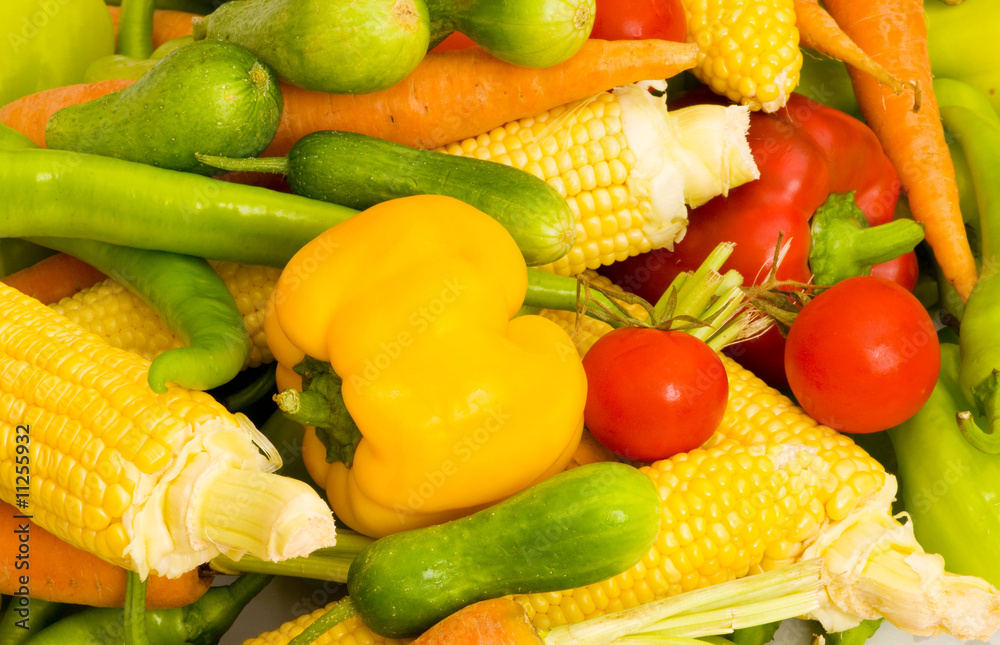 Various colourful vegetables arranges at the market Various colourful vegetables arranges at the market