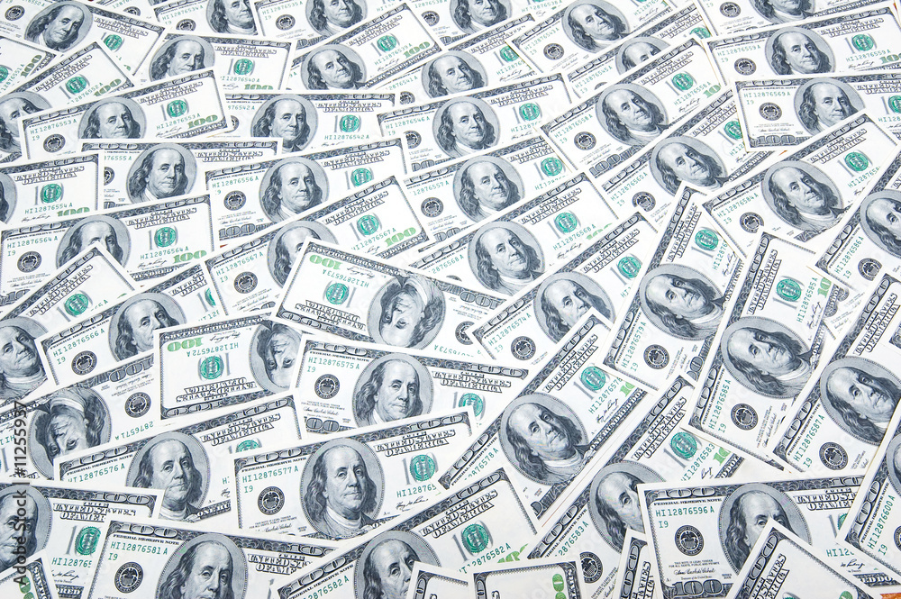 Background with many american hundred dollar bills Background with many american hundred dollar bills