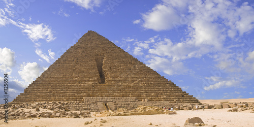 Panoramic of the Pyramid of Mencaure in Giza photo