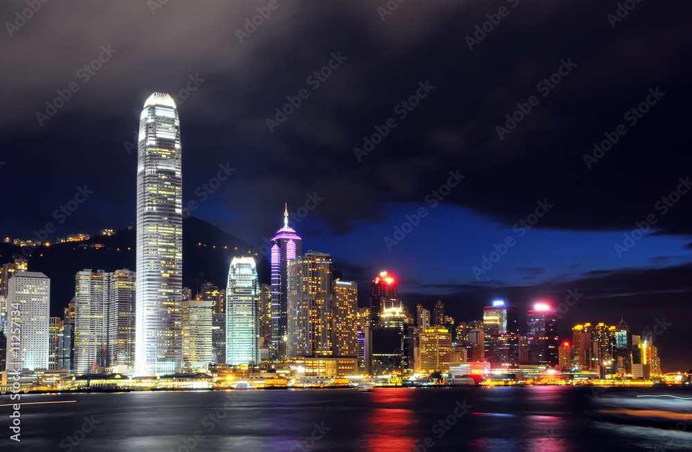 Naklejka premium Hong Kong Skyline.