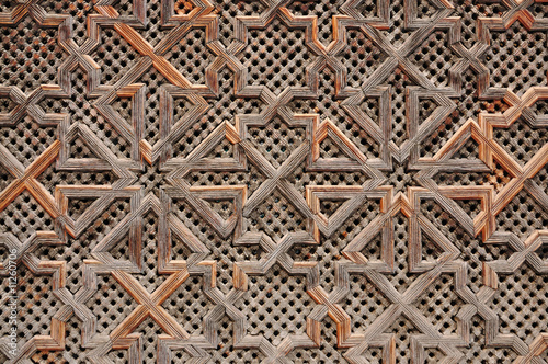 Wooden oriental decoration in Morocco