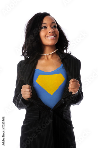 фотографія Businesswoman Dressed as Super Hero