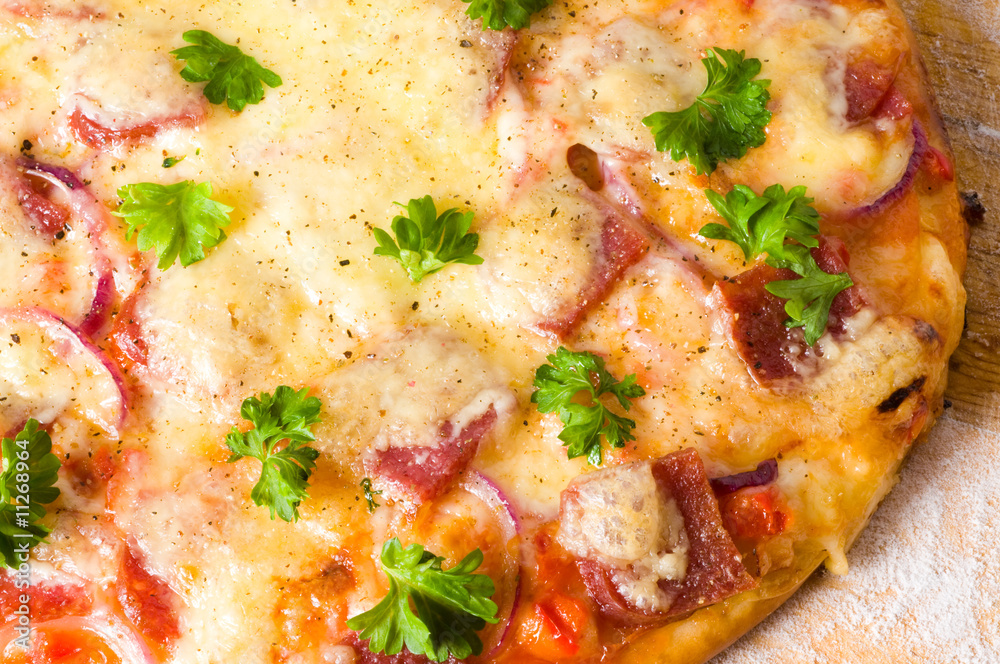 cheese and tomato pizza with rocket cheese and tomato pizza with rocket