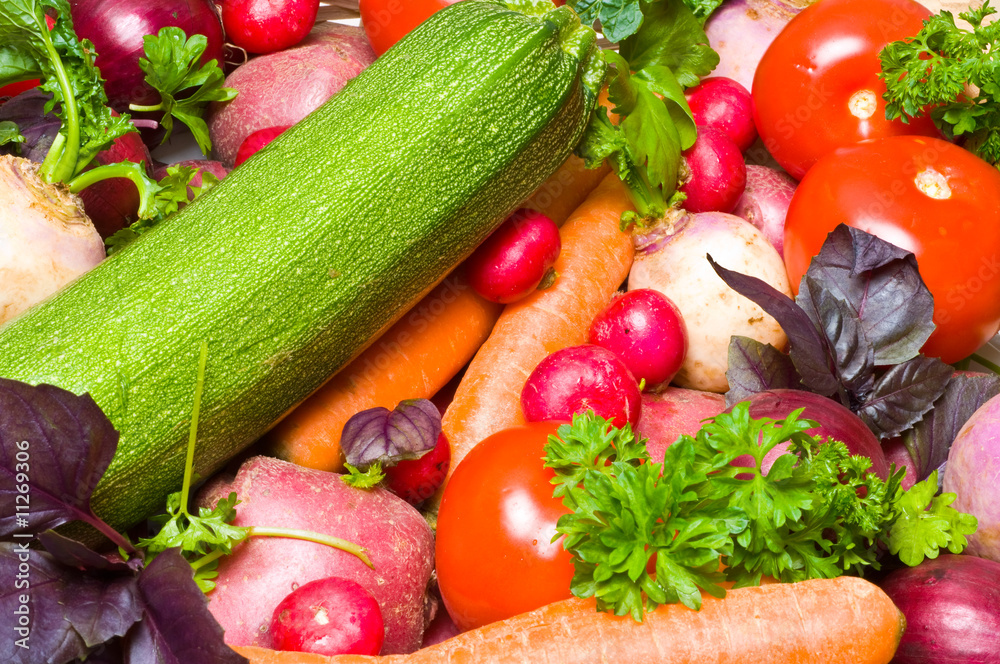 colorful fresh beautiful vegetables.