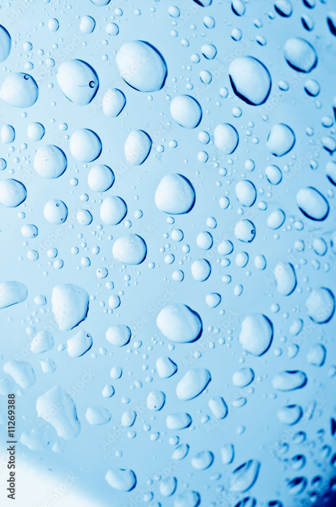 Close up view of the water drops background