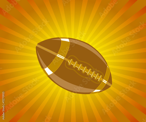 football on retro background