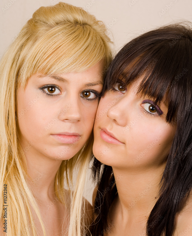 Blonde and brunette Blonde and brunette