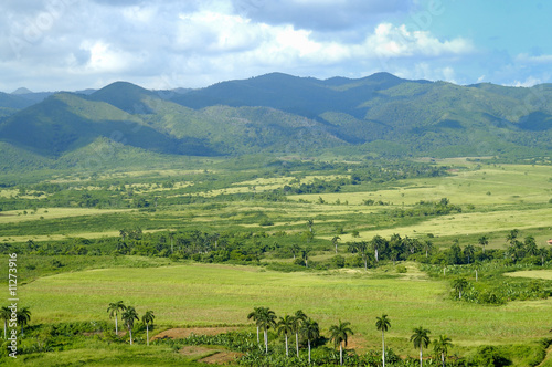Photography Tropical landscape with mountains