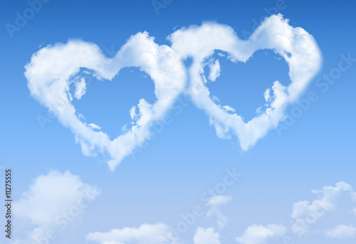 duo coeurs nuages
