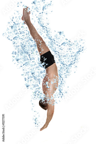 man surrounded by bubbles photo