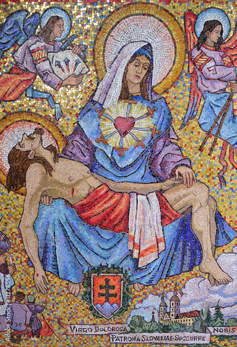 mosaic art from the annunciation curch photo