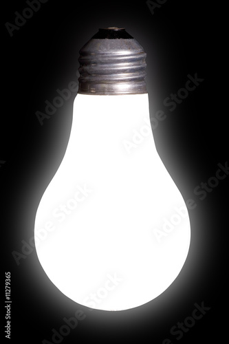 White Lightbulb on Black