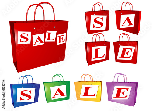 Sale time shopping bags