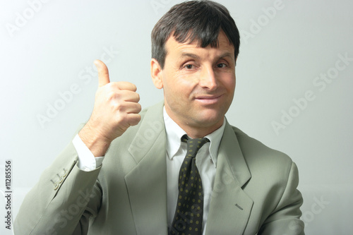 Tablou pe pânză Businessman showing allright