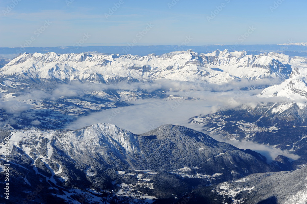 The panorama of Alps
