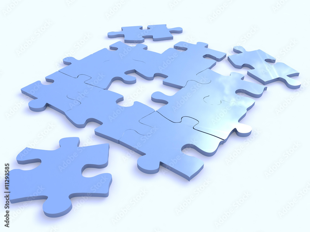 puzzles insulated on white puzzles insulated on white