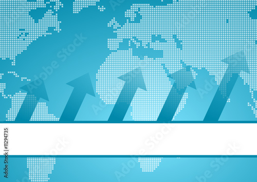 international business blue background