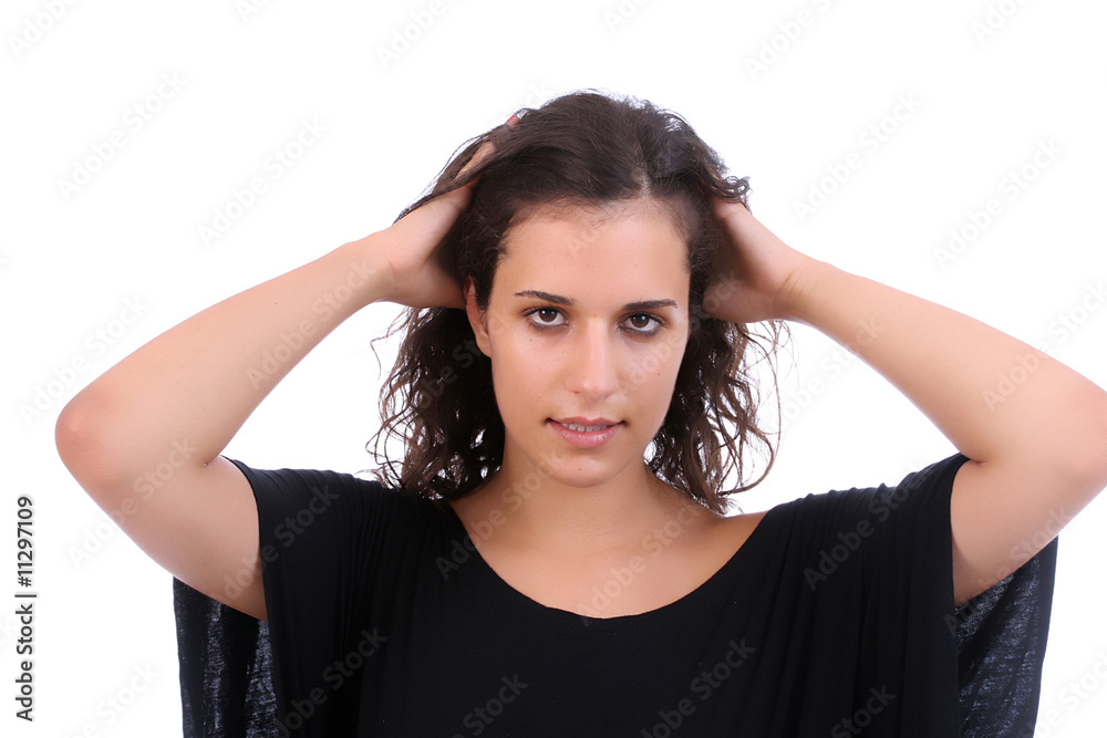 Fototapeta premium Young beautiful woman portrait