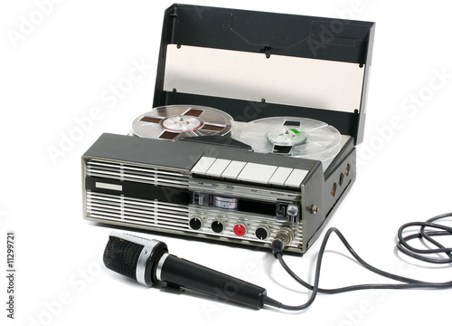 Portable Tape Recorder and microphone