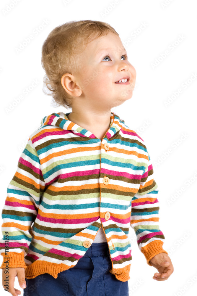 Portrait of a happy little boy, isolated white background Portrait of a happy little boy, isolated white background