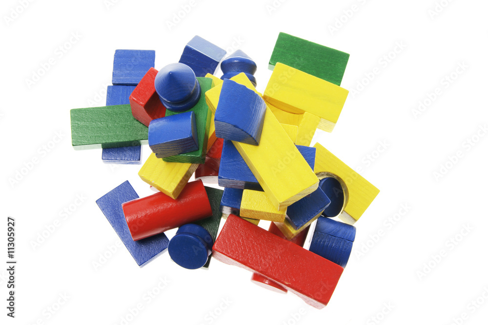 Pile of Wooden Building Blocks Pile of Wooden Building Blocks