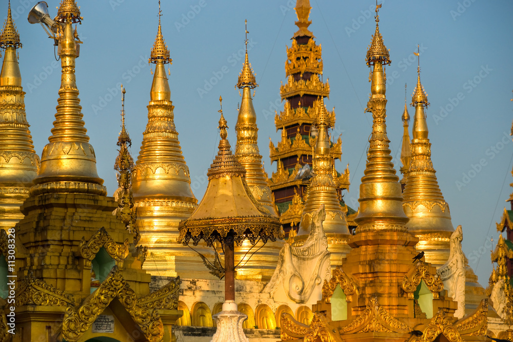 Naklejka premium Shwedagon Paya, Yangoon, Myanmar.