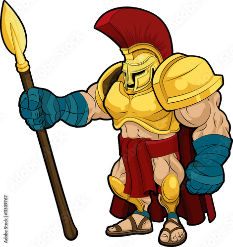 Illustration of Spartan gladiator