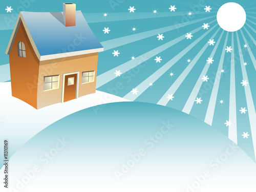 house in high mountain