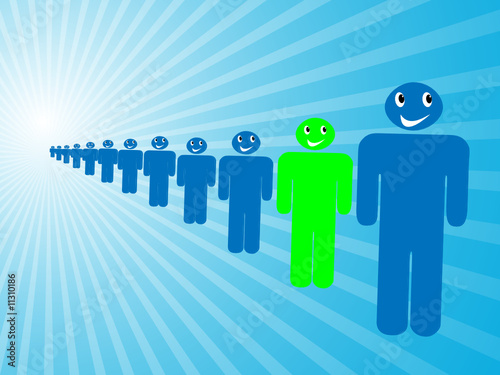 3d people arrangement