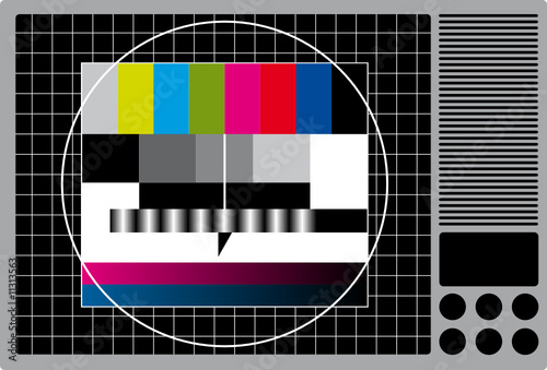 Fernseher mit Testbild