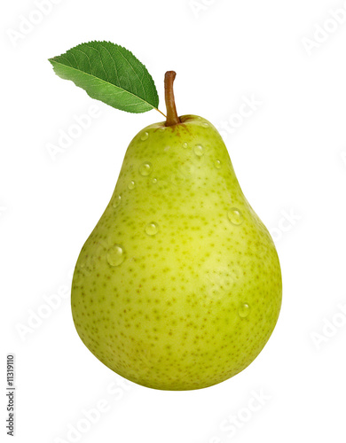 Pear with a clipping path.