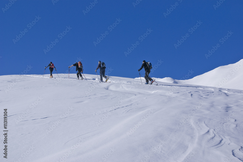 Skitour in den Bergen