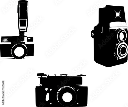 Vintage cameras sketched