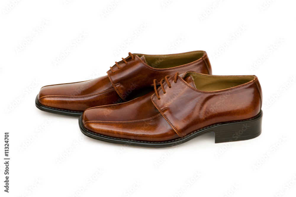 Brown shoes isolated on the white background Brown shoes isolated on the white background