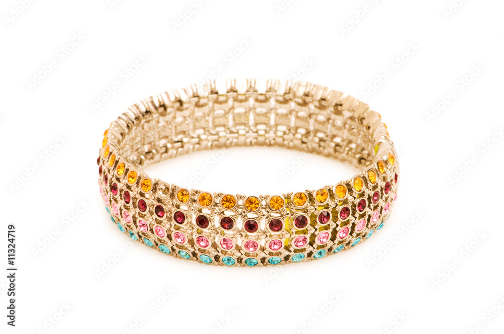 Woman bracelet isolated on the white background