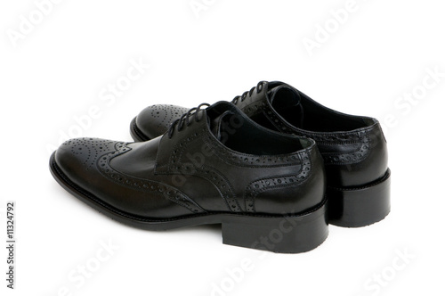 Black shoes isolated on the white background