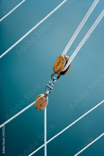 Pulley blocks and ropes
