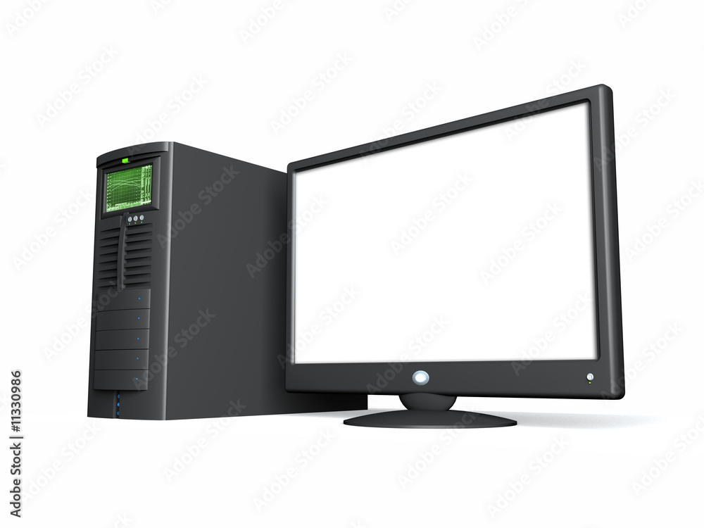 Lcd monitor and desktop computer case Lcd monitor and desktop computer case
