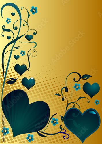COEURS BLEU ET OR