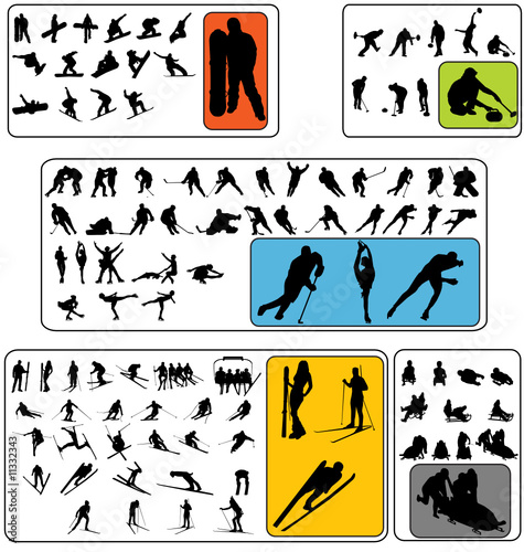 wintersport silhouettes