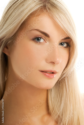 Beautiful young woman close-up portrait