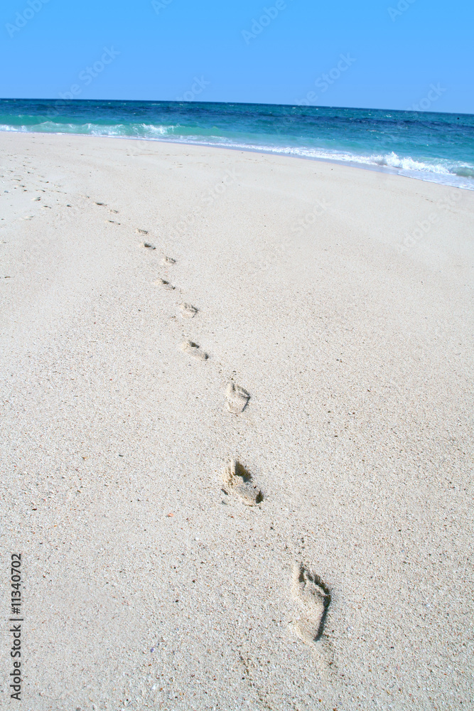Footprints on the sand