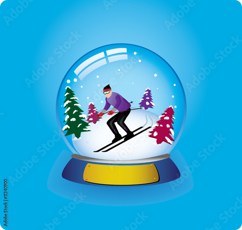 Snow Globe Skier
