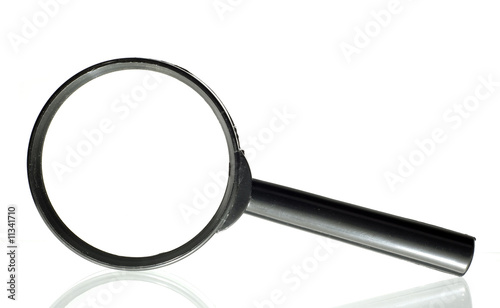 Close up magnifying glass.