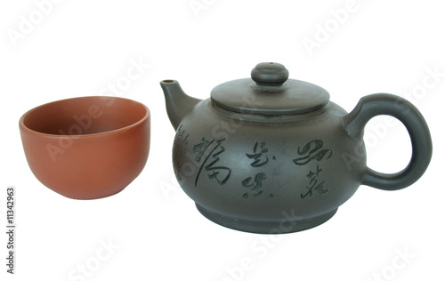 chinese teapot with cup