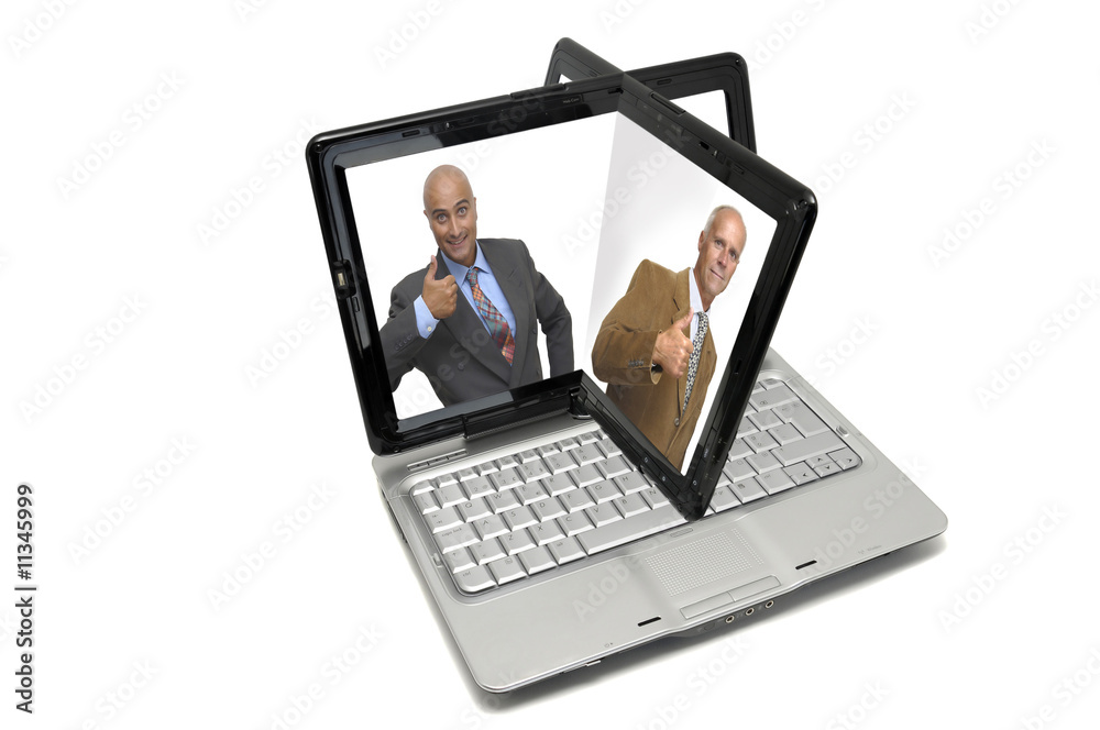 Notebook with businessman i Notebook with businessman i