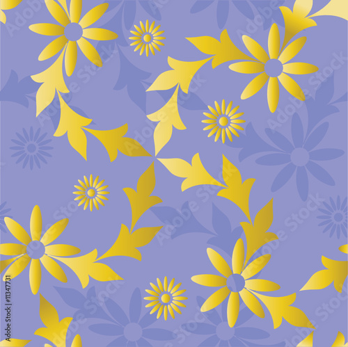 Seamless pattern with floral ornament