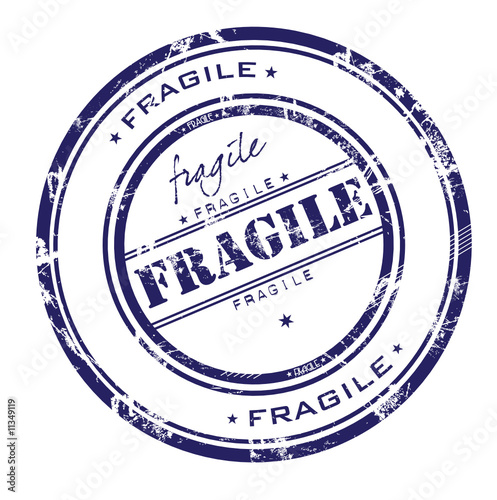 Grunge office stamp with the word fragile