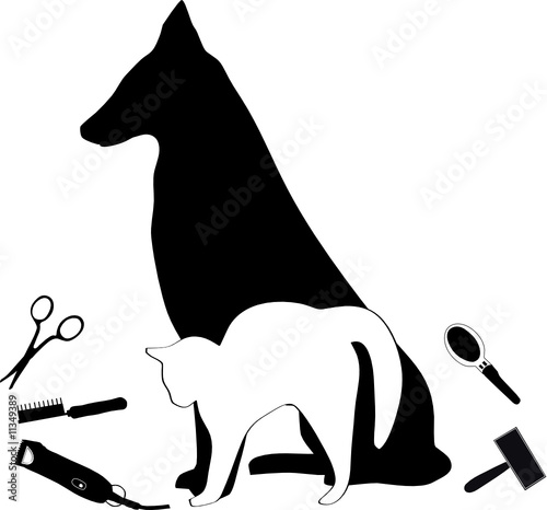 pet grooming salon business card