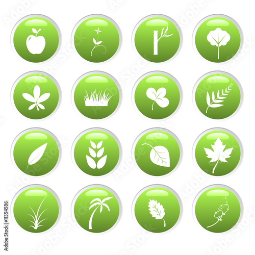 Green environment icons